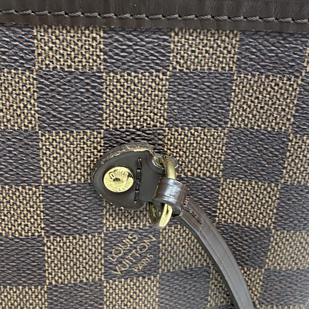 LOUIS VUITTON Brown Damier Neverfull MM Tote Bag - Picture 10 of 11